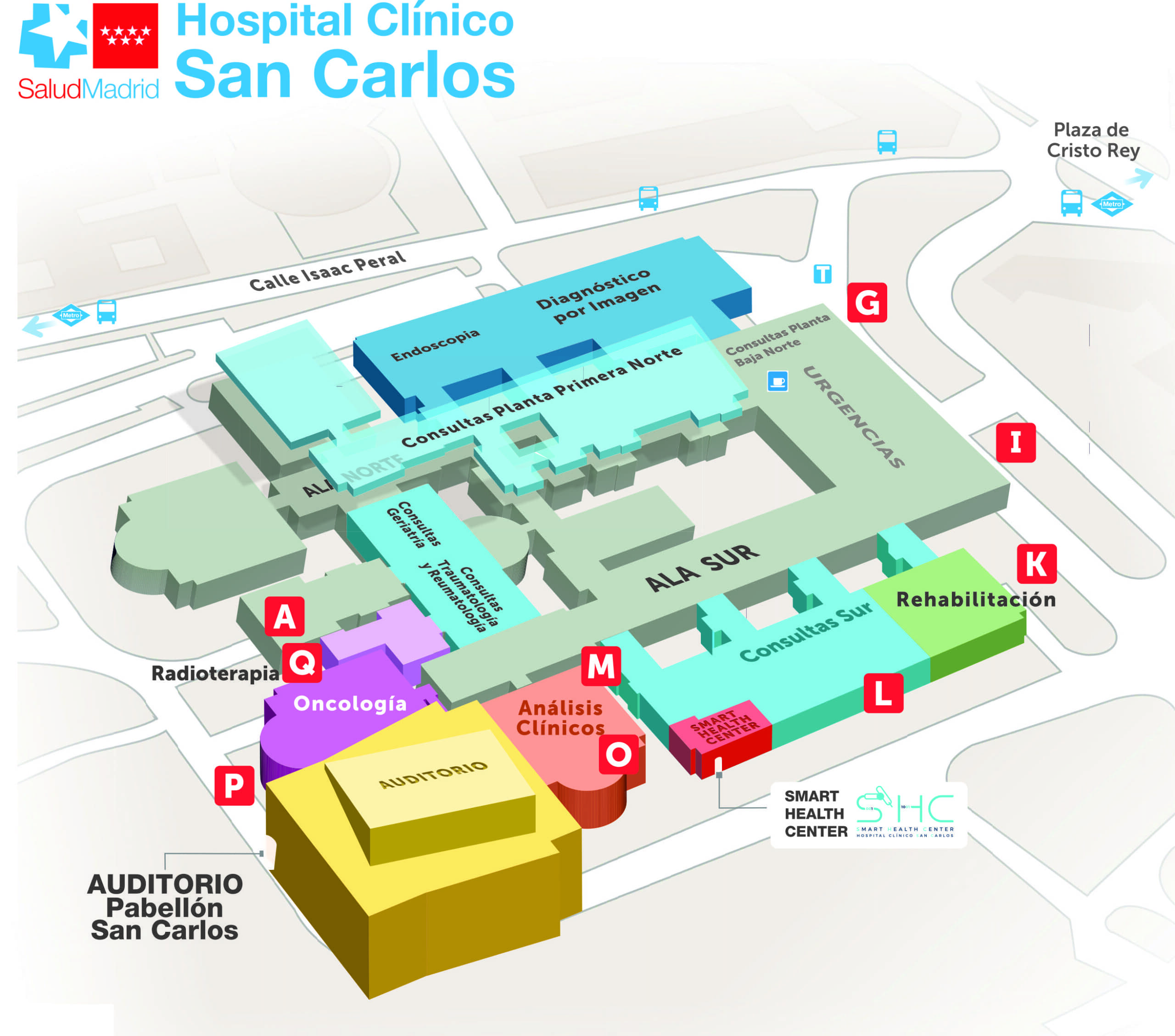 Plano del Hospital Clínico San Carlos - Madrid